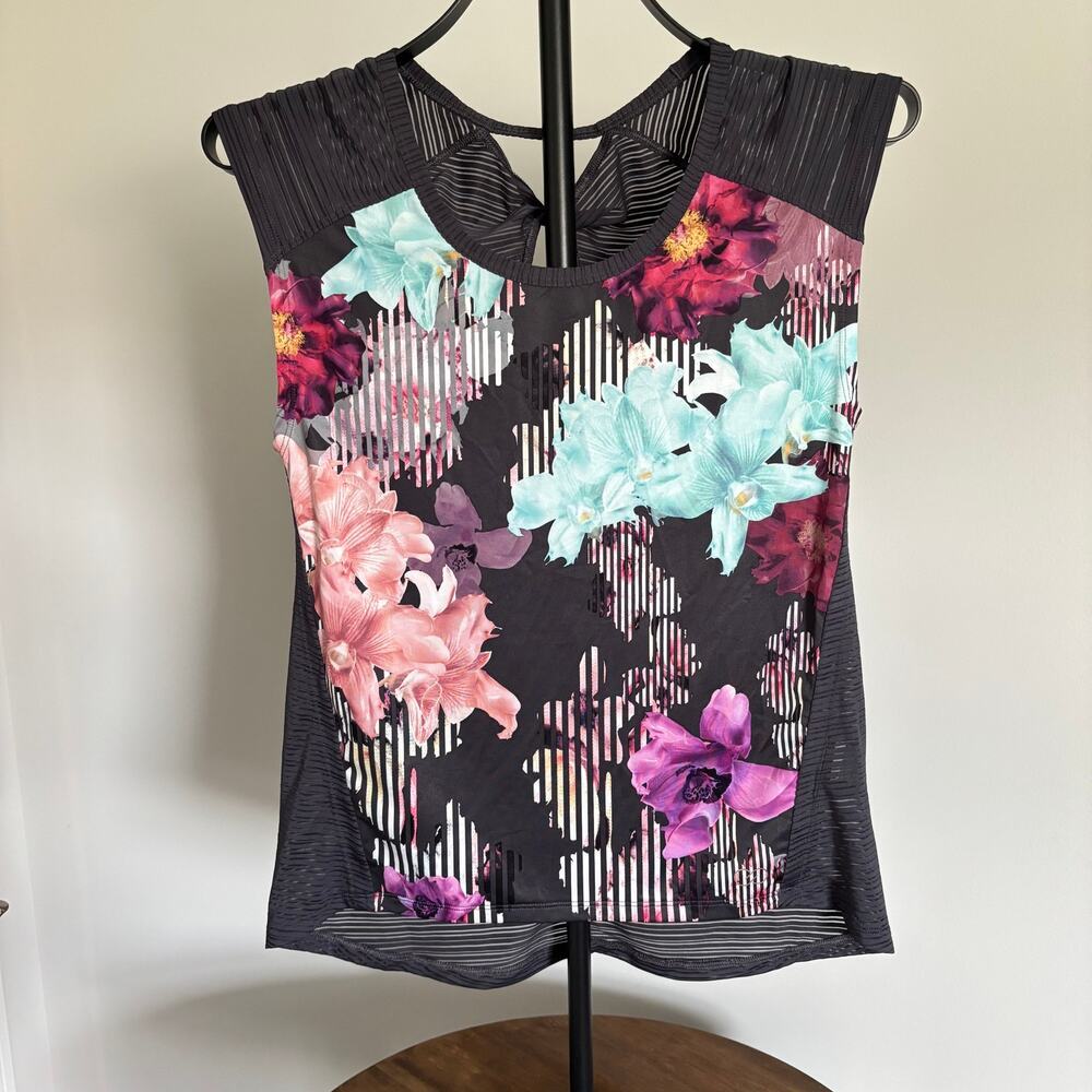 Calia by Carrie Underwood Floral Mesh Athletic Tank XS